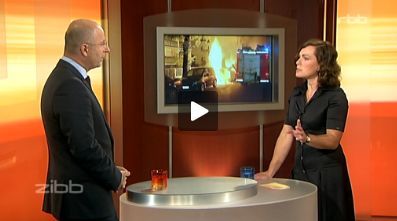 Rechtsanwalt Gregor Samimi als Studiogast beim RBB Fernsehen. Wer haftet bei Brandanschlägen auf Autos?