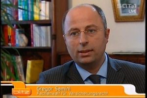 Gregor Samimi als Interviewpartner in der Sendung SAT 1 Blitz zur Verkehrsunfallregulierung.