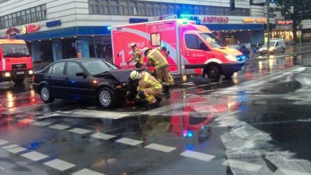 Verkehrsunfall nach einer Trunkenheitsfahrt.