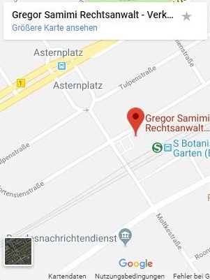 Rechtsanwalt Gregor Samimi: Standort auf Google Maps